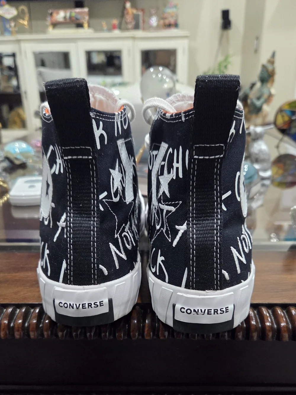 Converse UNTITL3D High Tops Black & White 'Not A Chuck' High-Top Sneakers - Picture 3 of 4